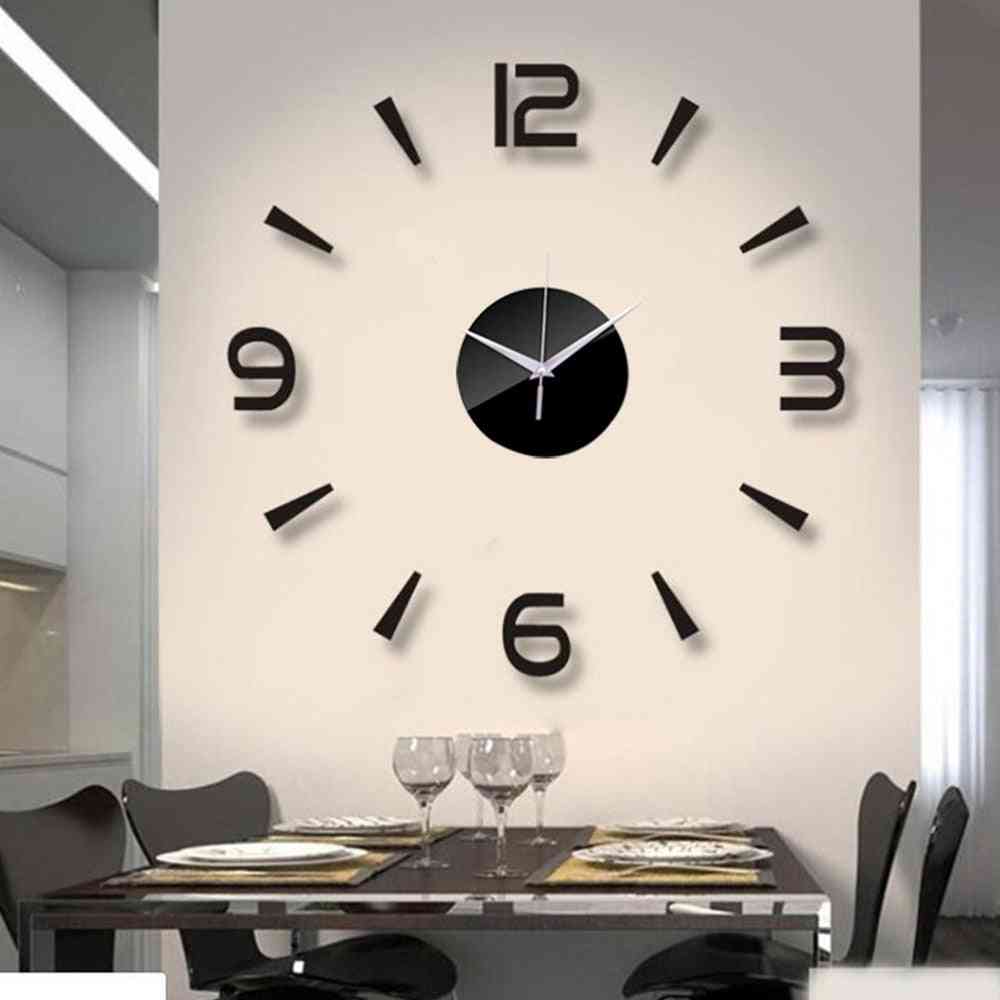 3d стенен часовник, хол кварц за декорация на дома