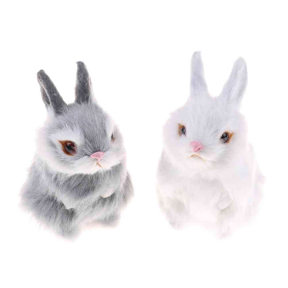 Simulation mini jouet de poche mignon lapin artificiel renard animal enfants