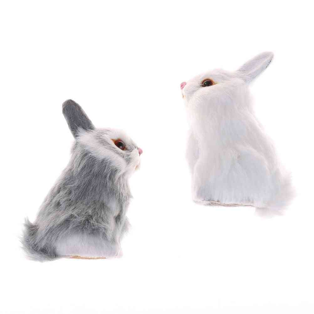 Simulation mini jouet de poche mignon lapin artificiel renard animal enfants