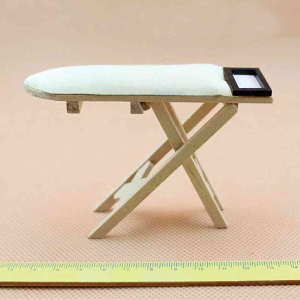 Miniature Iron With Ironing Board, Doll House
