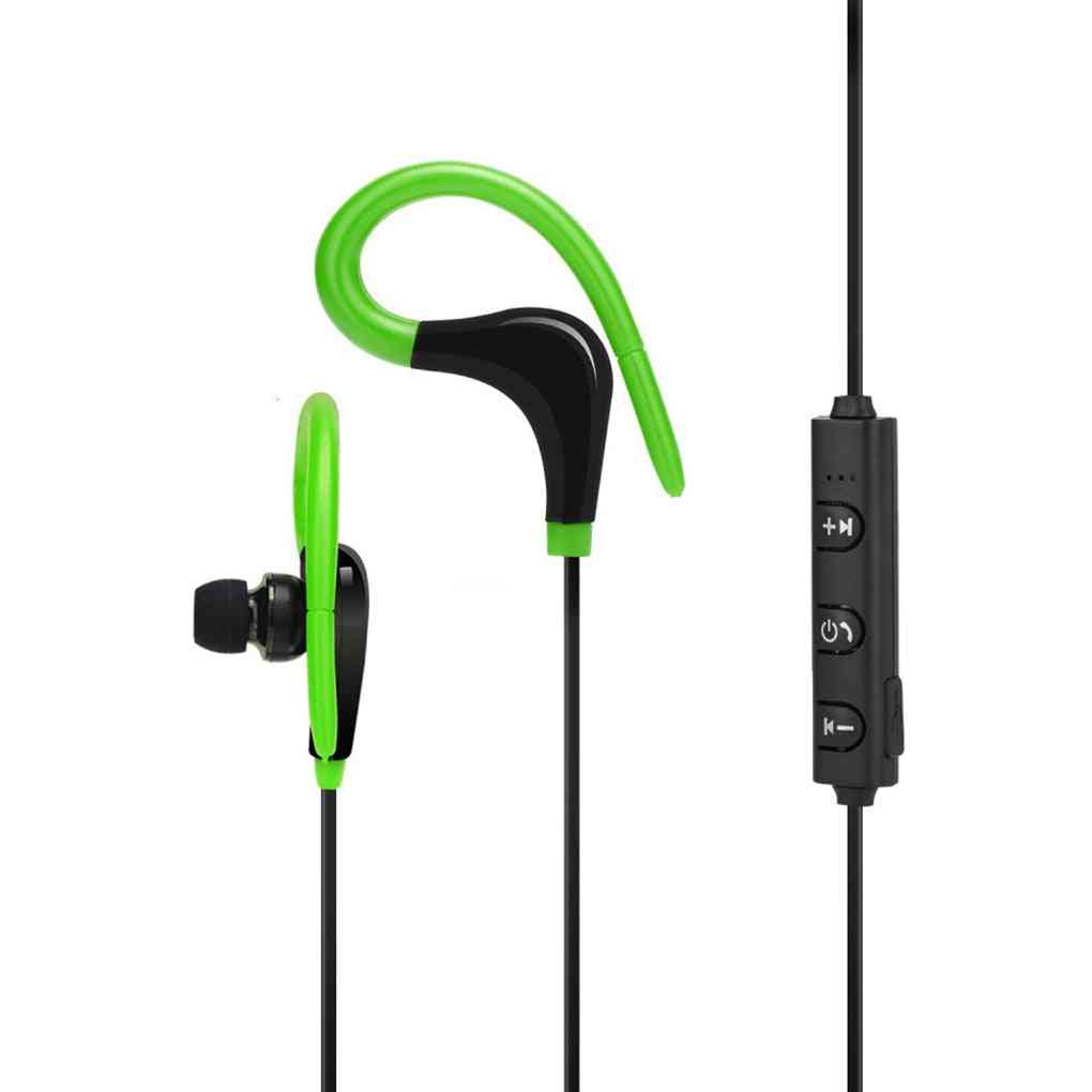 Bluetooth Wireless- Sport Headphone, Stereo Bass Earphone With Mic Ear Hook Headset
