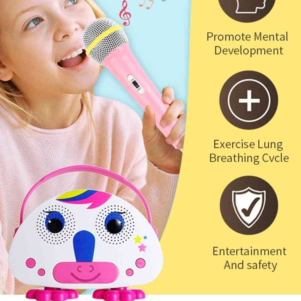 Children Portable Bluetooth Speaker Wireless Soundbar Karaoke With Microphone