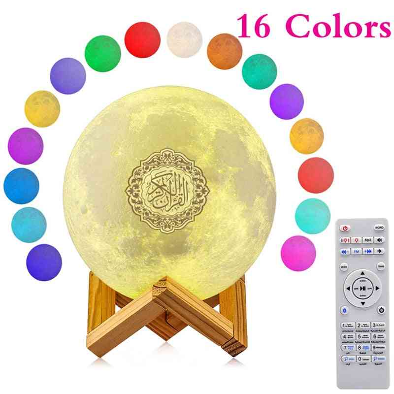Wireless Bluetooth- Night Moon With Remote Control, Touch Lamp Light, Quran Speaker