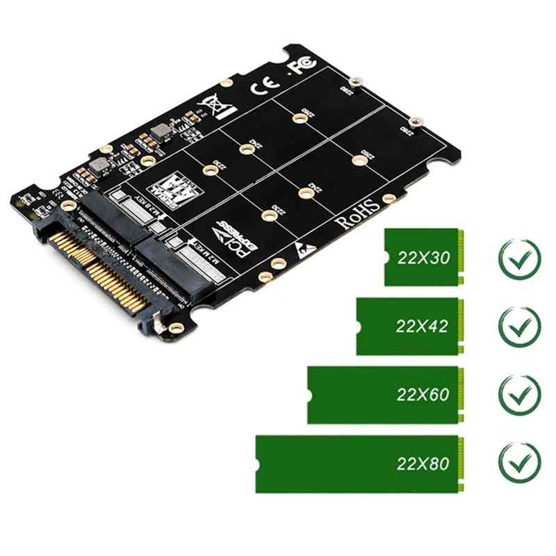 M.2 Ssd To U.2 Adapter, 2 In1 M.2 Nvme And Sata-bus Ngff Piece M2 Converter