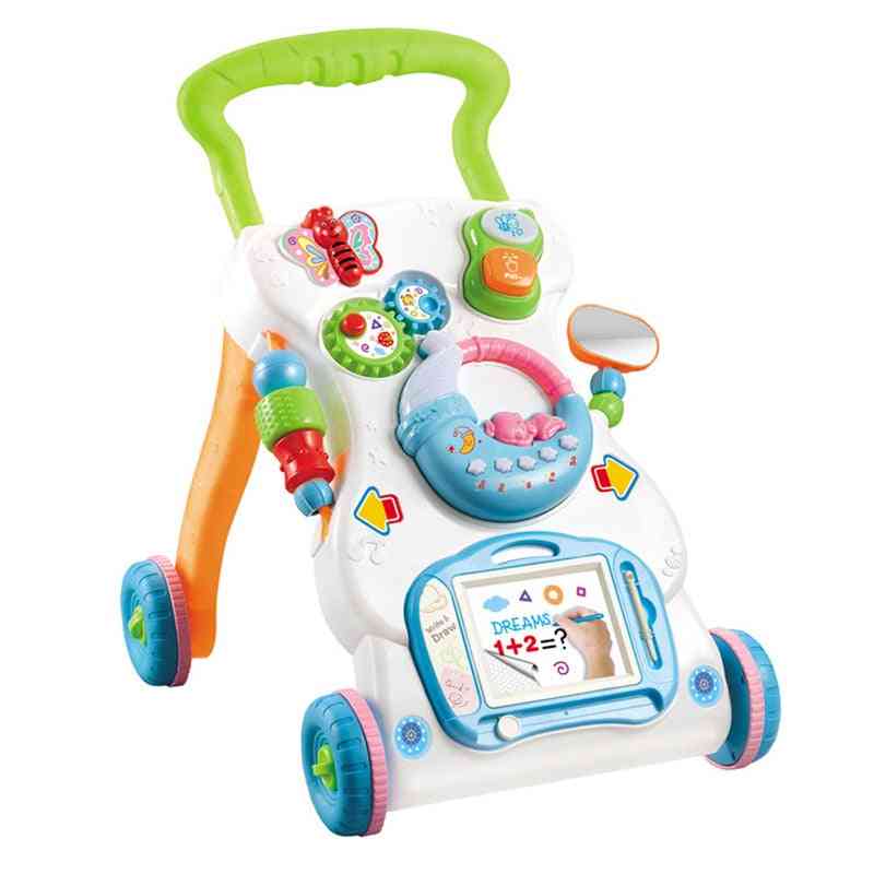 Baby Walker, Stand-to-sit Learning Walk, Music Piano, Musical Trolley