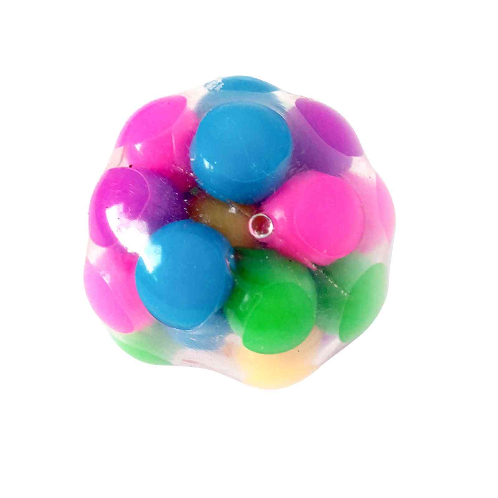 Miçangas coloridas, aliviar o estresse, exercícios para as mãos, brinquedo de bola de pressão