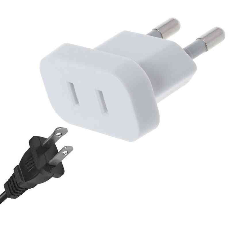 4mm Us Jack To Eu Plug Outlet Travel Charger Power Socket Adapter