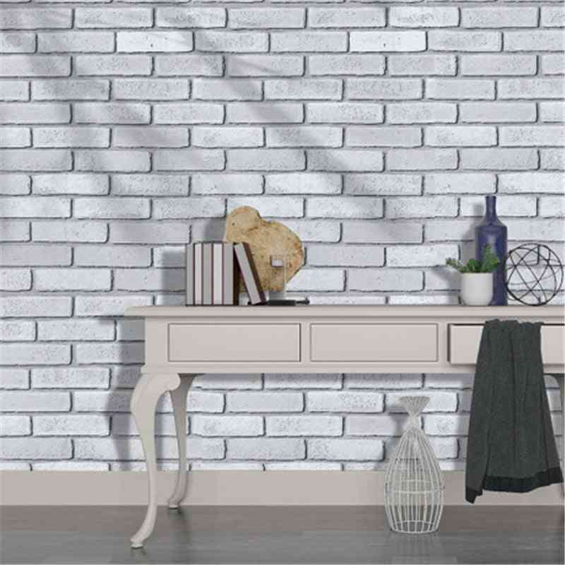 Self-adhesive Wallpaper, Three-dimensional Background Pvc Waterproof Dormitory Culture Brick