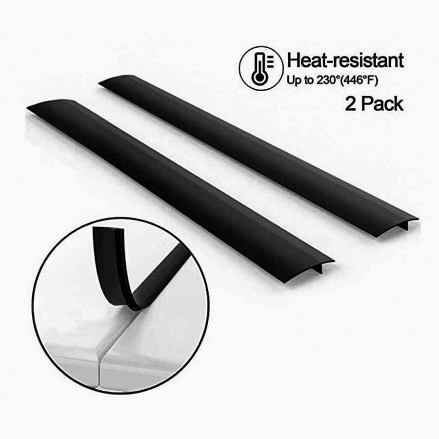 2-pack Kitchen Stove Gap Filler, Premium Silicone, Spill Guard Cover
