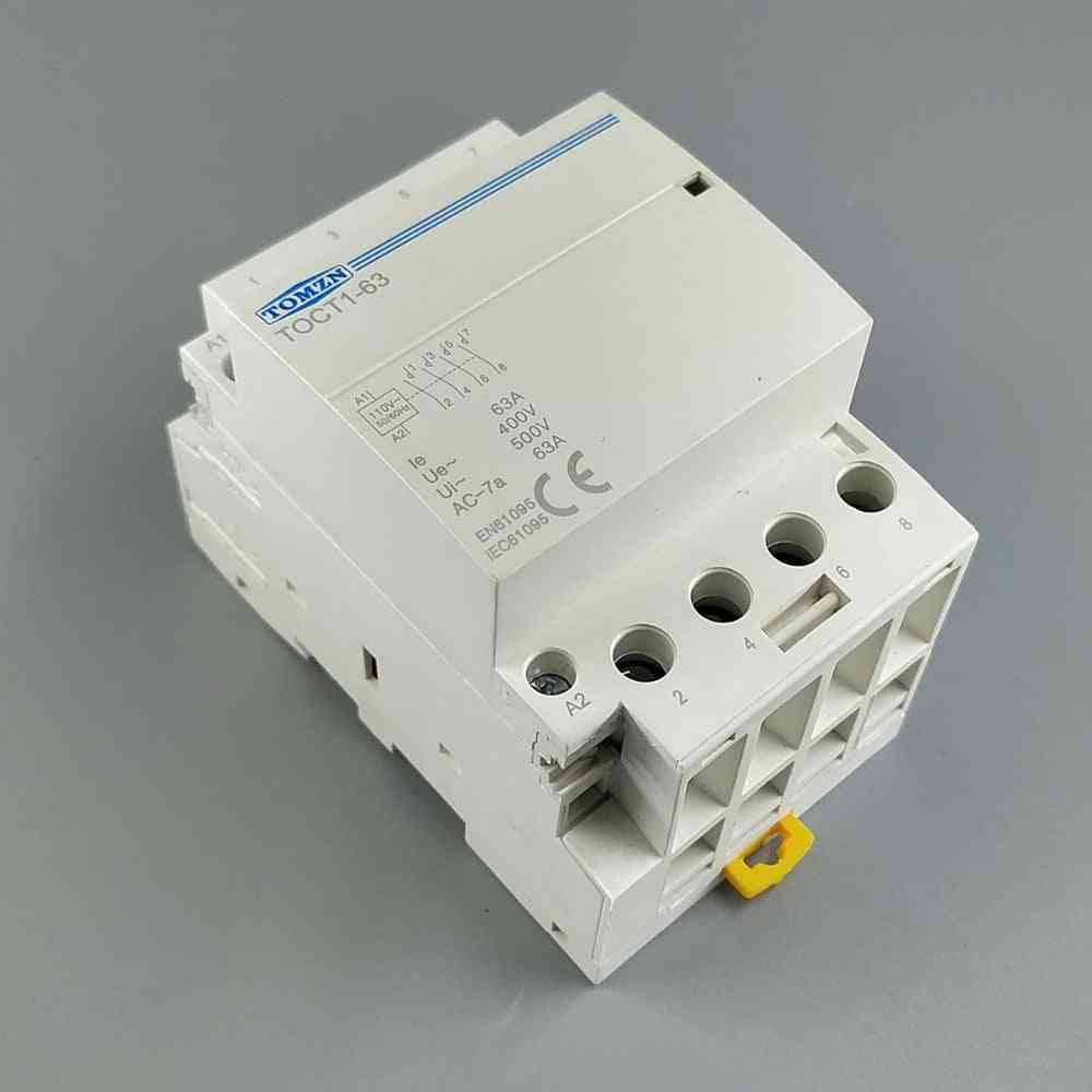 Din релса за домашен AC модулен контактор, 4но или 2но 2nc