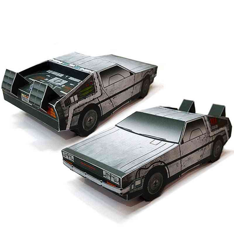 Back To The Future Dmc-12 Car- Folding Cutting 3d Paper Model