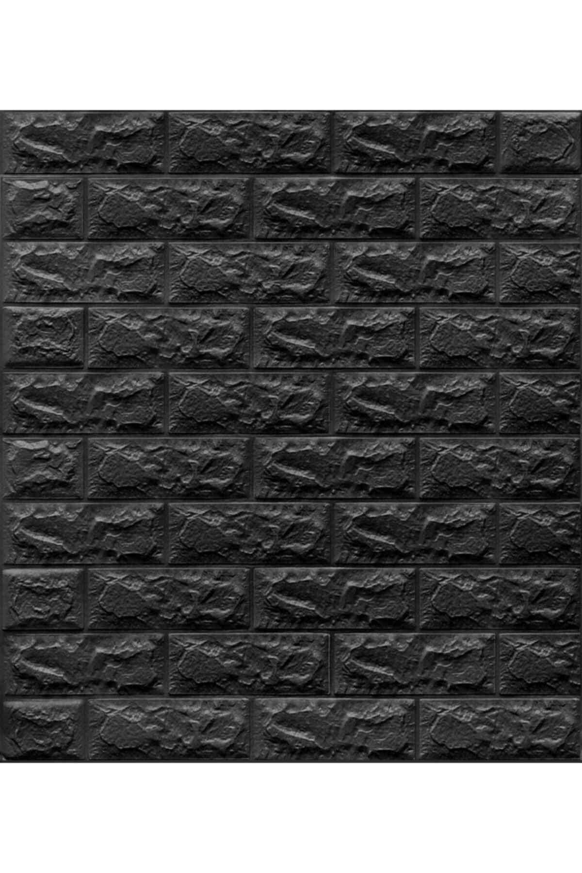 Panel de pared decorativo 3d autoadhesivo negro brillante