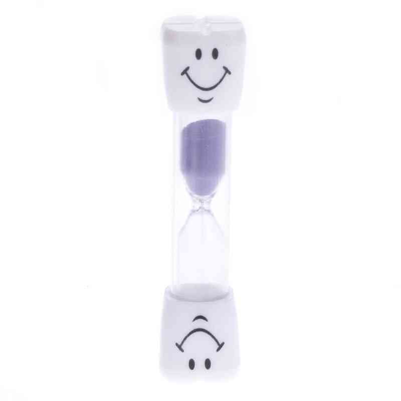 Escova de dentes, cronômetro de 2 minutos, ampulheta para rosto sorridente, ampulheta