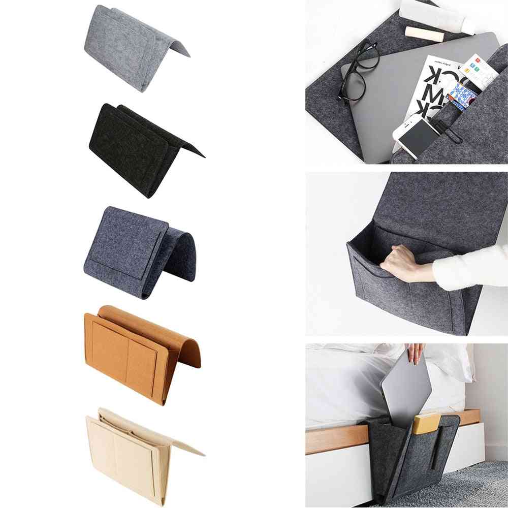 Bed Storage- Pocket Felt, Bedside Hanging Table, Sofa Bedroom, Organizer Bag