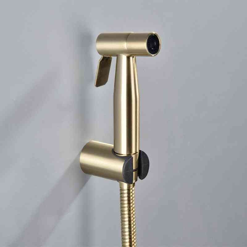 Stainless Steel- Handheld Bidet Spray Shower Set- Toilet Sprayer Douche Kit