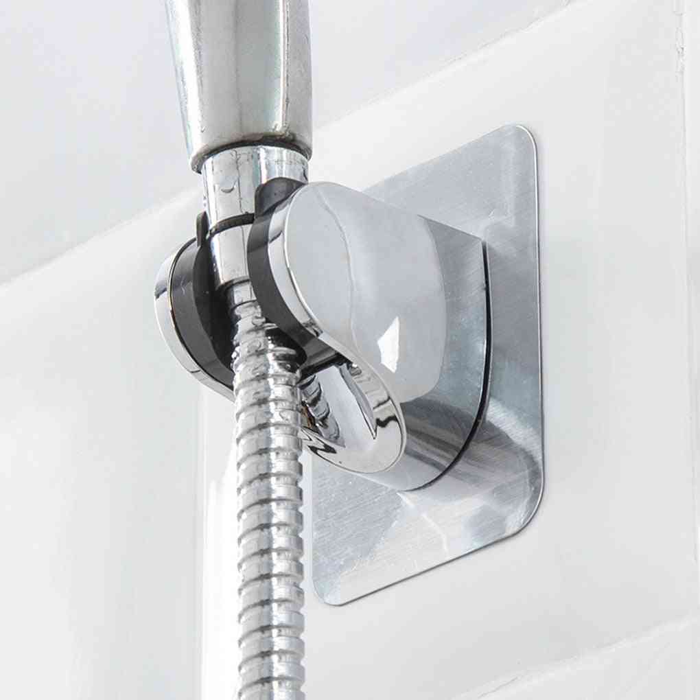 Adjustable Self-adhesive, Drill-free Showerhead Rack, Wall Mount Bracket