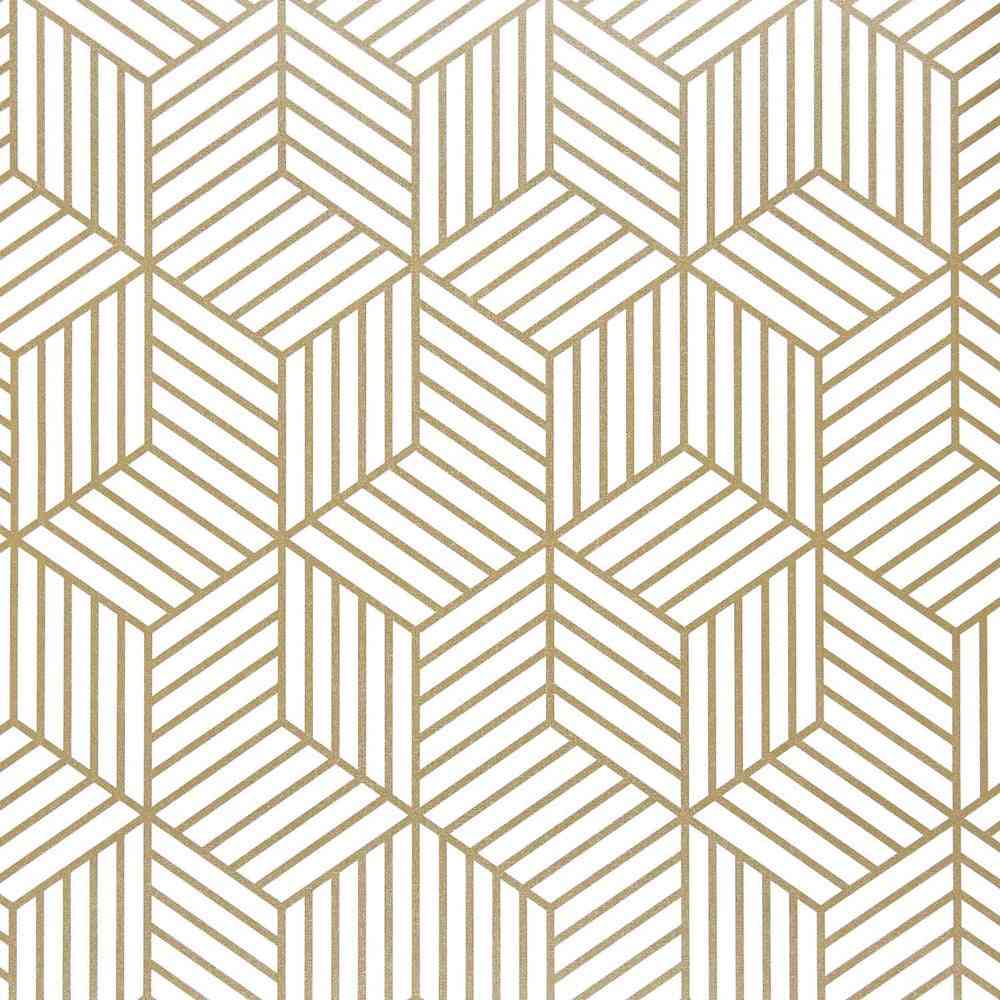 Geometric Hexagon- Peel And Stick Removable, Self-adhesive Wallpaper