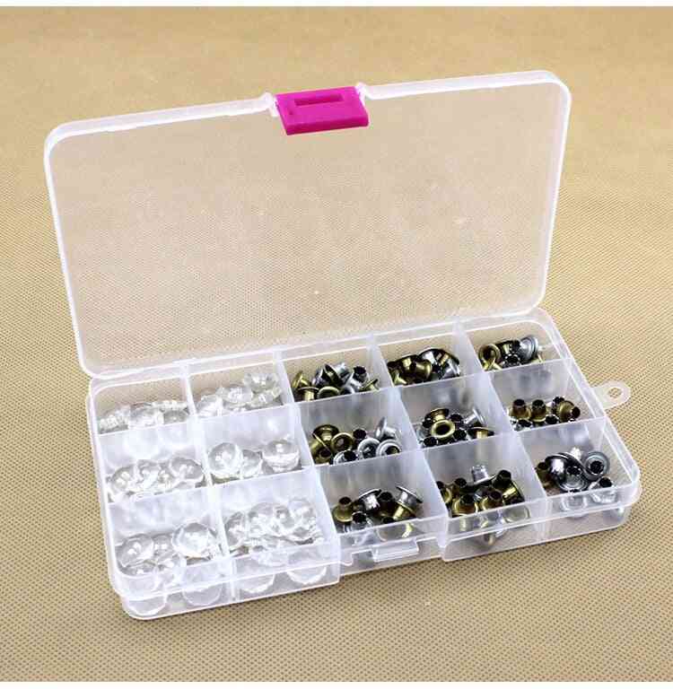 15-slots Cells Colorful, Ring Electronic Parts, Screw Beads, Plastic Case
