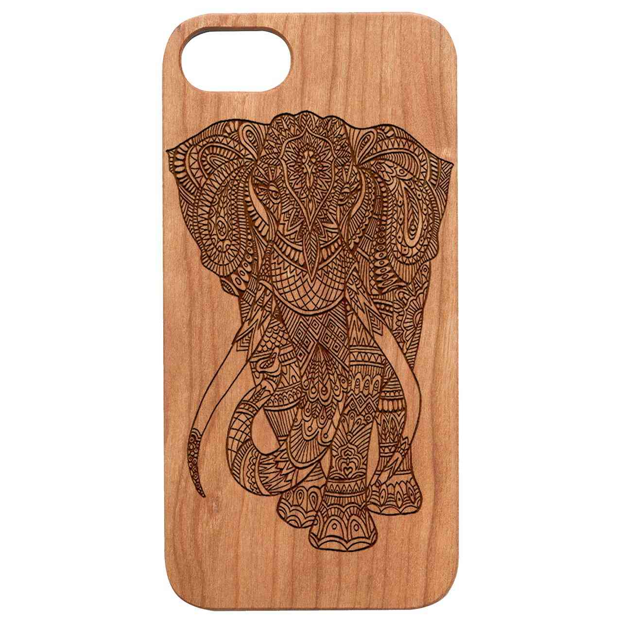 Mandala d'éléphant, housse de téléphone gravée