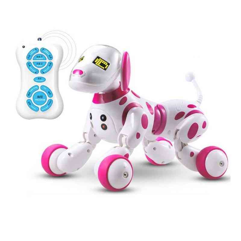 Crianças pet eletrônico, controle remoto sem fio robô cachorro falando brinquedo