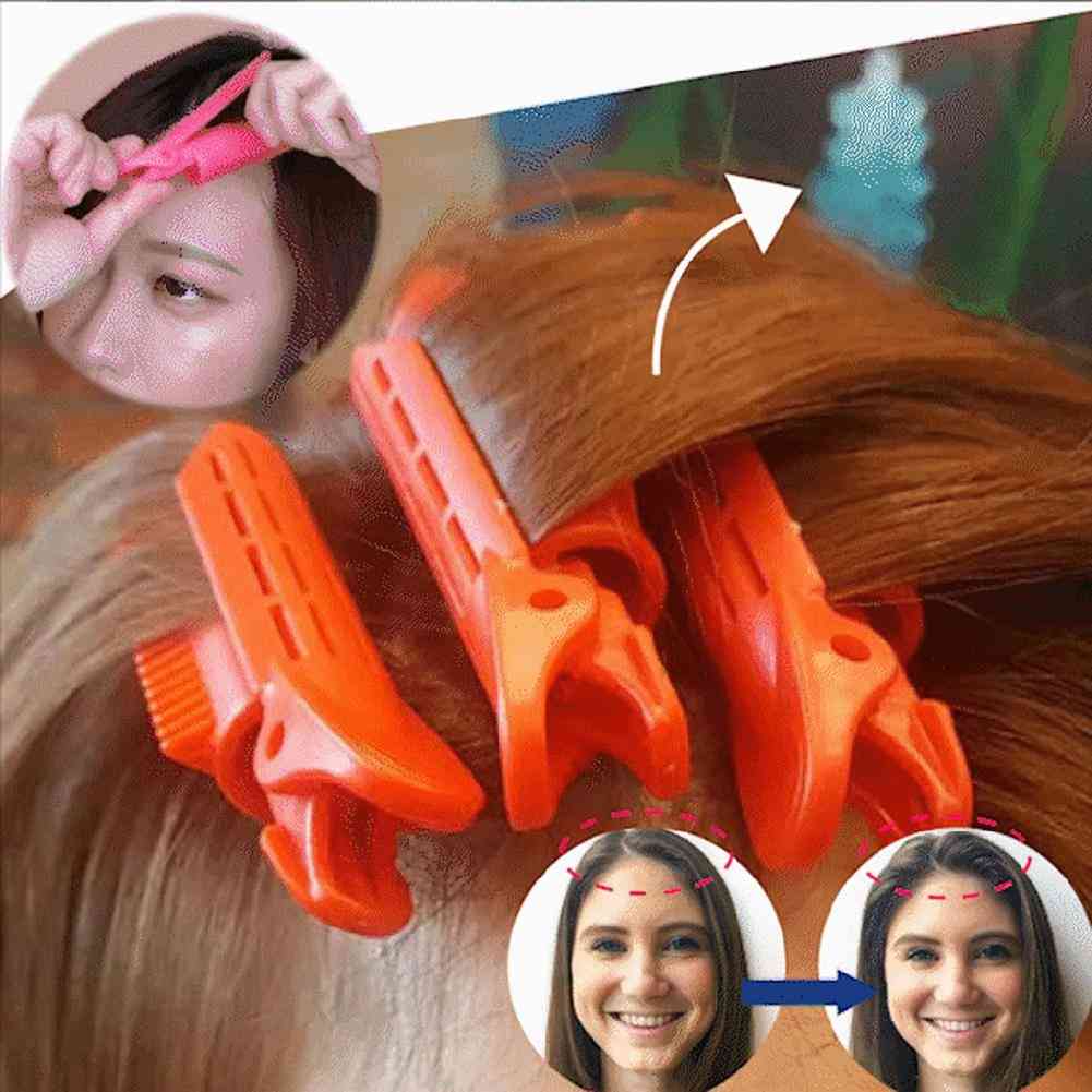 Naturligt fluffigt hårspänne i plast, lockiga smällar tillbehör