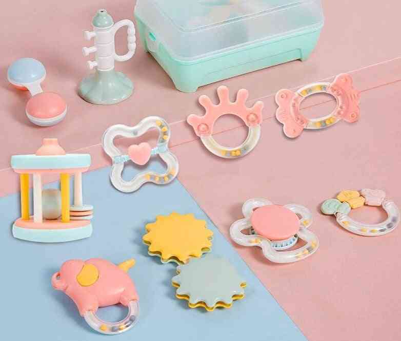 Buntes Baby Montessori Beißrassel Set