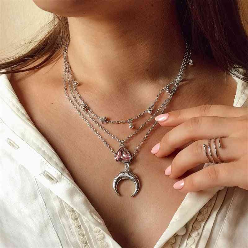 Multilayered- Pearl Sun Star, Pendant & Necklace