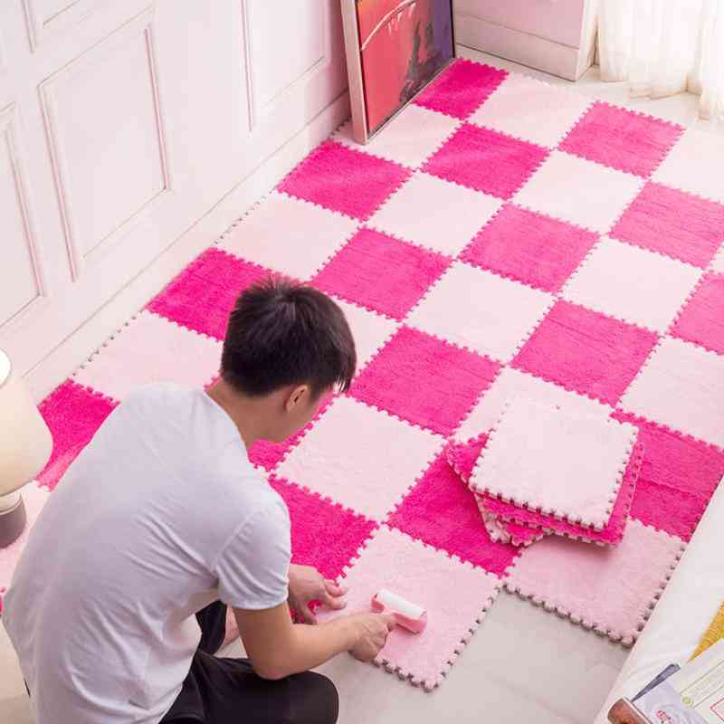 Soft Plush Eva Foam- Puzzle Play, Interlock Floor, Carpet Mats