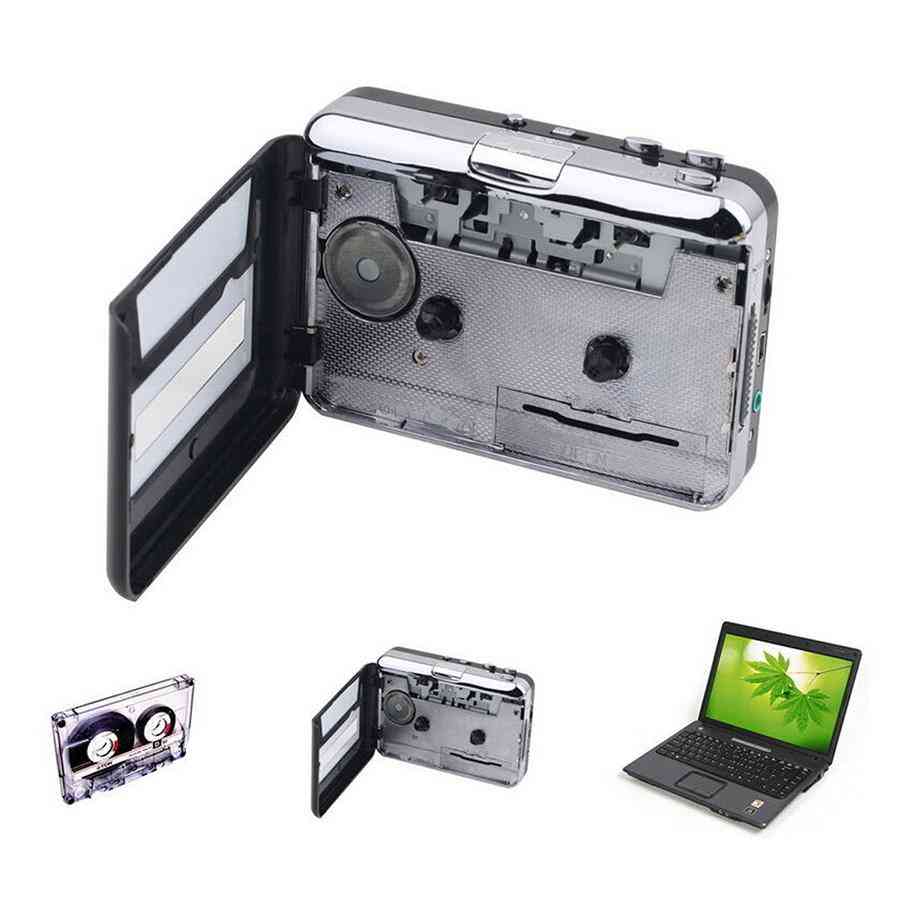 Convertidor de cassette usb a mp3 con auriculares