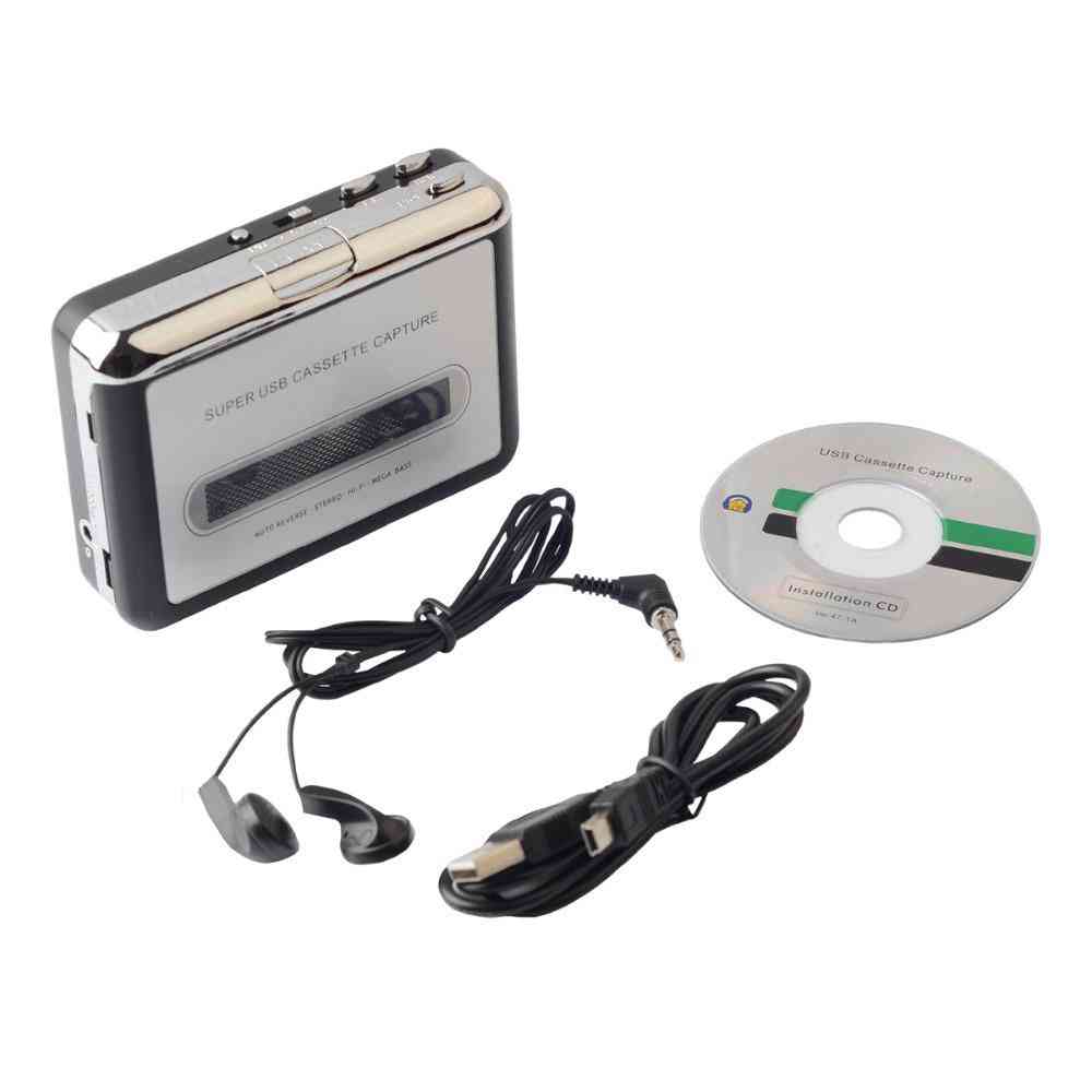 Usb касета в mp3 конвертор със слушалки