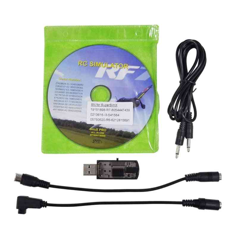 22 In 1 Simulator Rc Usb Flight Compact Disc Cable