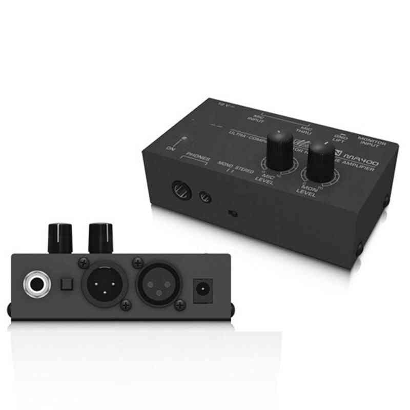 Ma400- hodetelefonforforsterker, mikrofonmonitor (svart bunt 1)