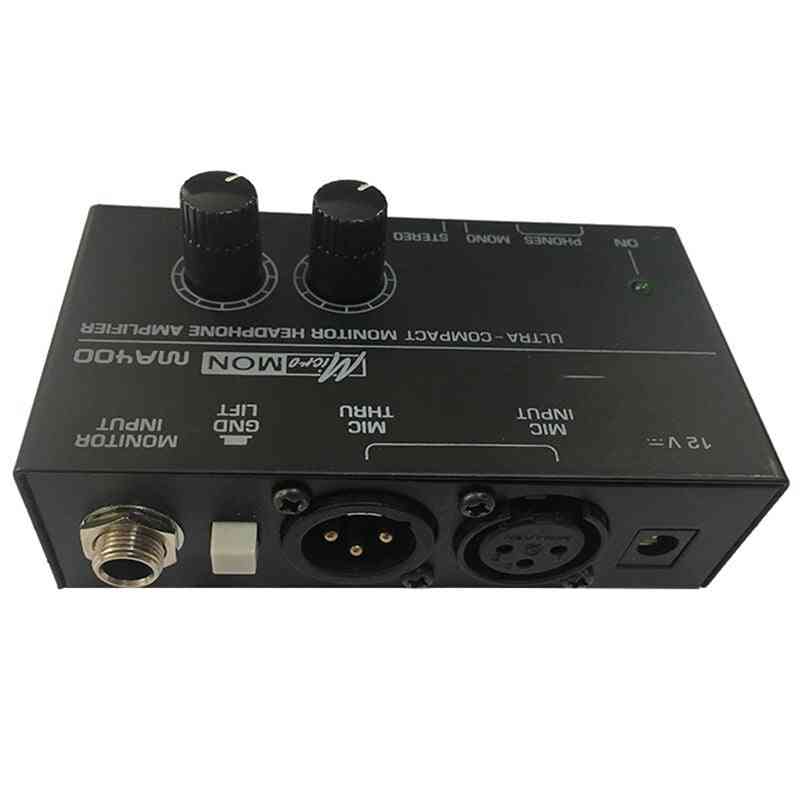 Ma400- Headphone Preamplifier, Microphone Monitor (black Bundle 1)