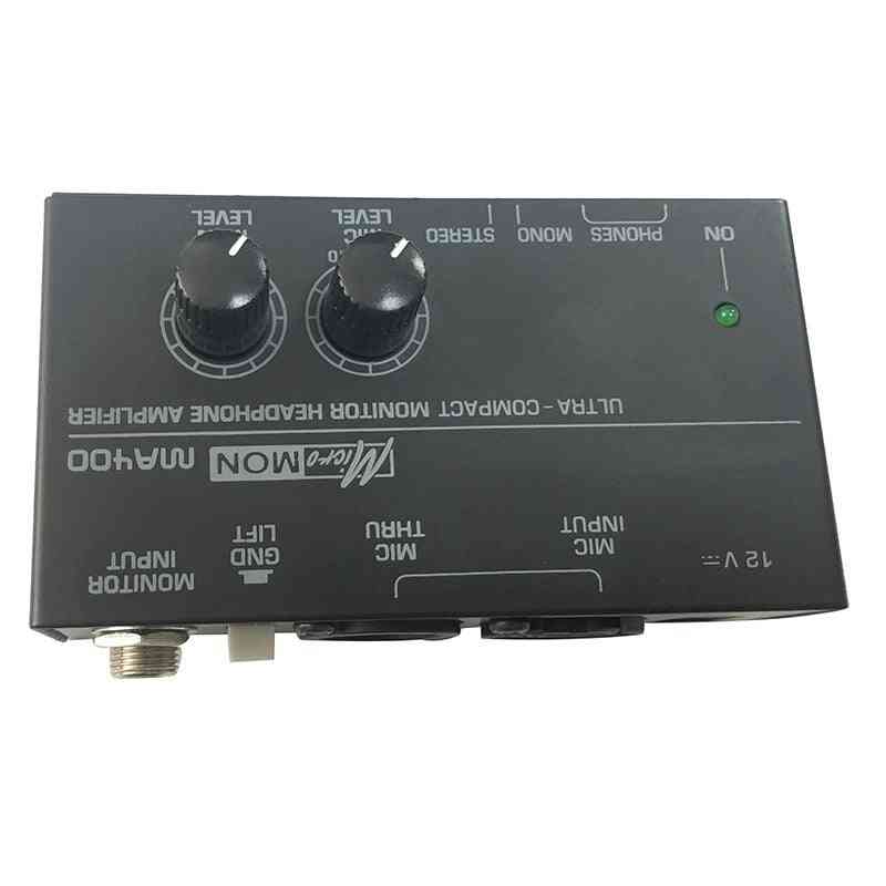 Ma400- preamplificator pentru căști, monitor pentru microfon (pachet negru 1)
