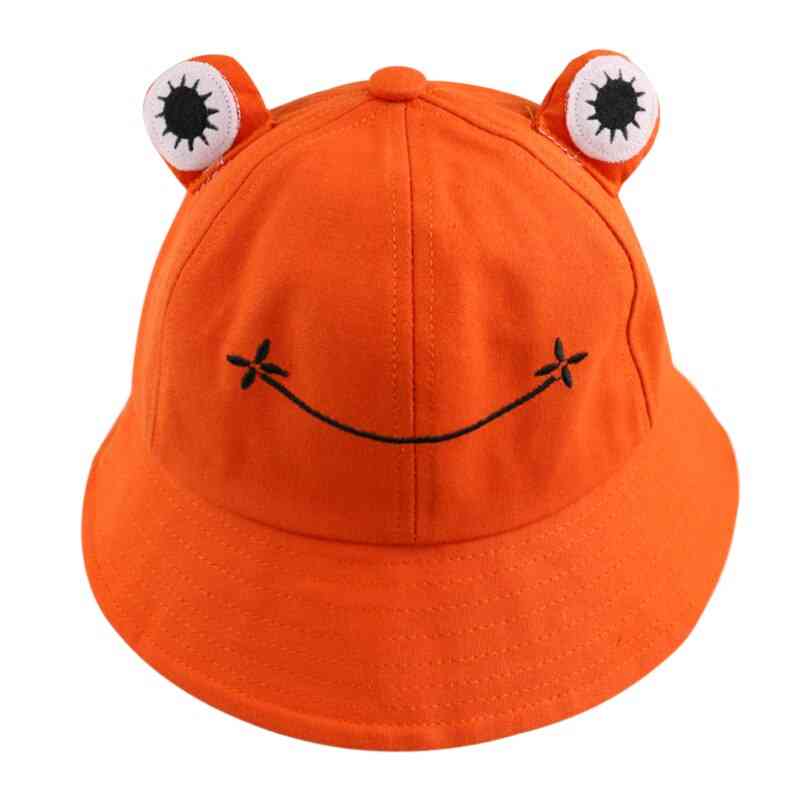 Summer- Cartoon Frog, Print Fisherman, Panama Cap, Bob Chapeau, Bucket Hat