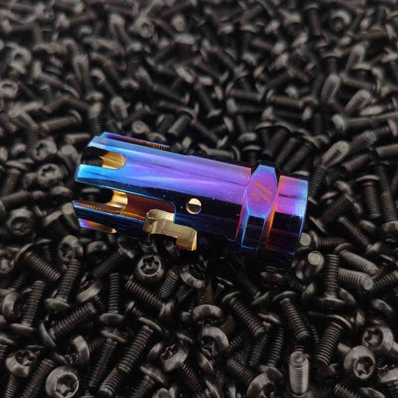 14mm Ccw Thread Metal Steel Checkmate Comp Flash Hider Muzzle Device Toy