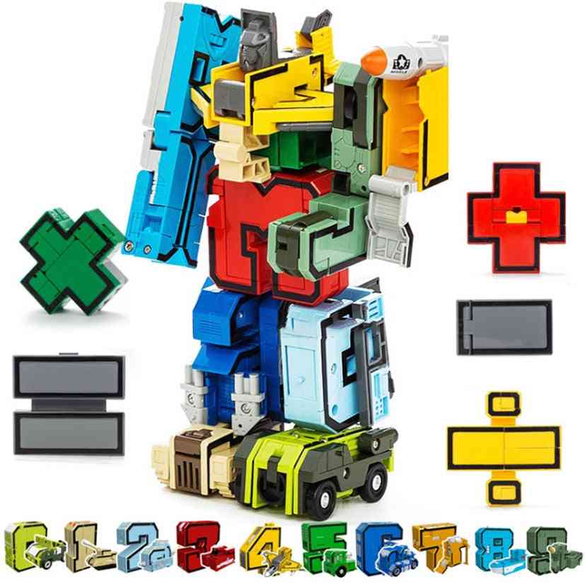 15 Stück Montagebaustein Roboter pädagogische Actionfigur