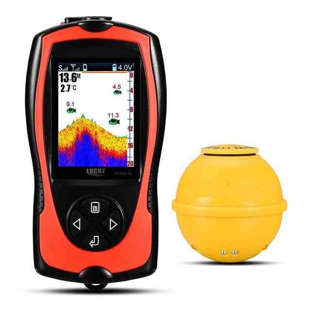 Dobíjecí- vyhledávač ryb, bezdrátový sonarový senzor, barevný displej