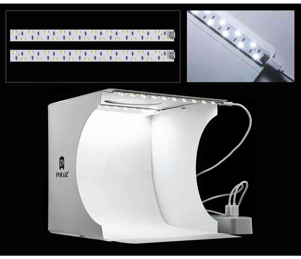 единични двойни LED панели- сгъваемо преносимо студио, мека светлина за снимка, видео бокс