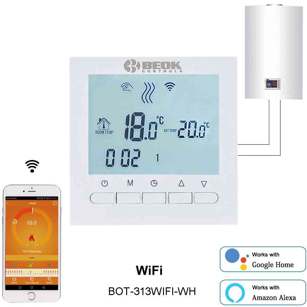 Brezžični wifi- pametni regulator termostata, ogrevanje plinskega kotla, regulator temperature