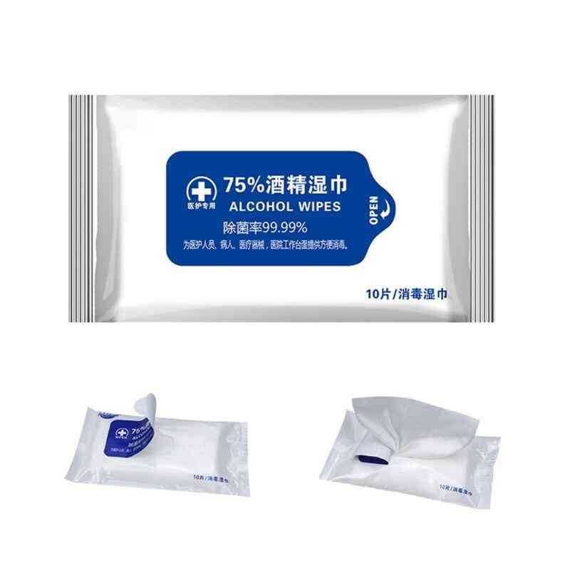 Portable Alcohol Swabs Pads, Disposable Hand Cleaning Disinfection Wet Wipes