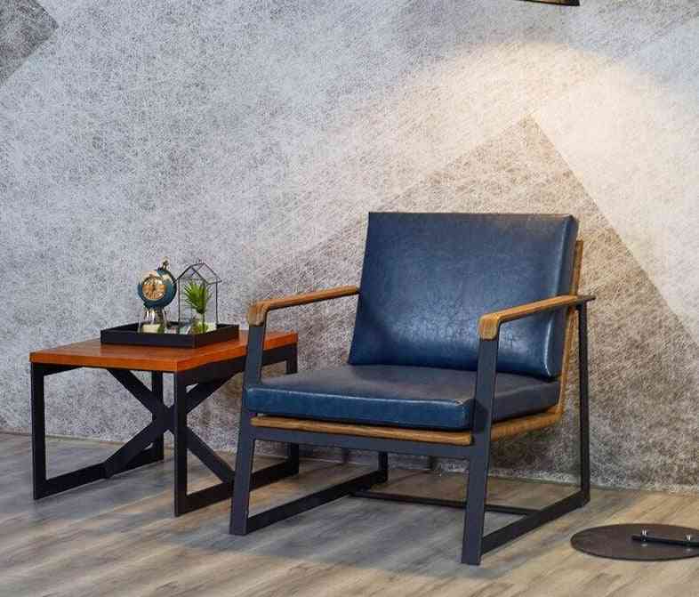 High Density Fashion Antique Office Sofa Wood Coffee Table Set