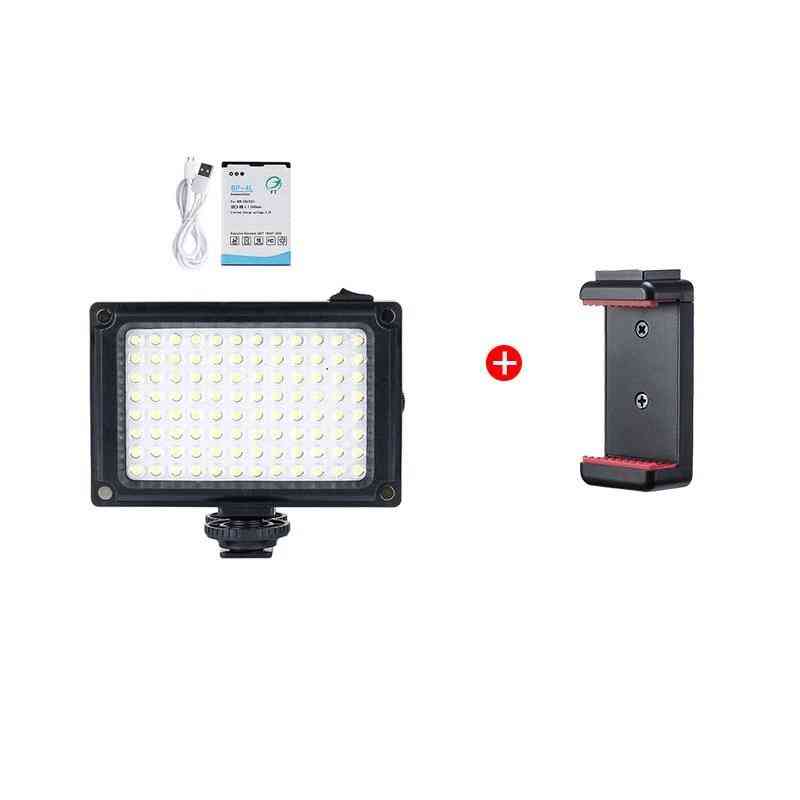 Mini LED video svetlo na fotoaparáte, osvetlenie fotoateliéru