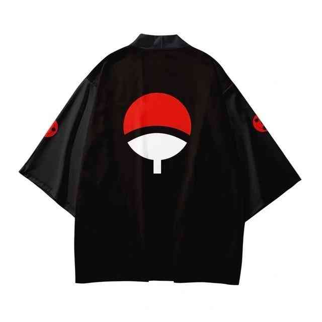 3d Printing- Japanese Kimono, Summer Casual, Short Sleeve, Streetwear Jacket Set-6