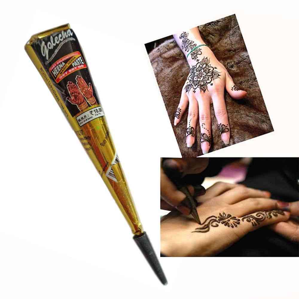 Indisk henna tatuering klistra in kotte kroppsfärg tillfällig mehndi
