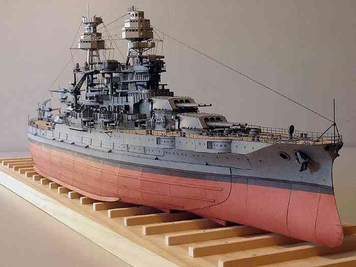 Uss arizona bb-39 slagskepp pappersmodell kit pussel leksak