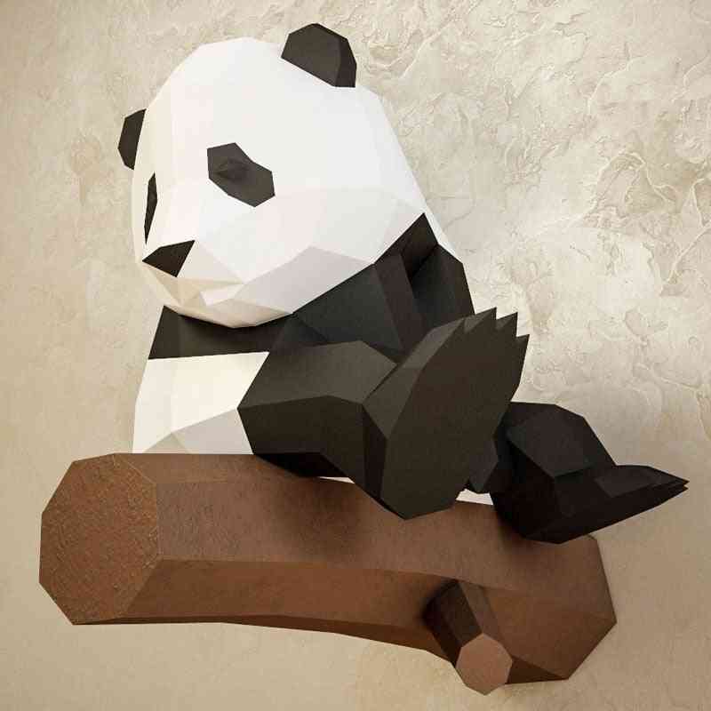 животно 3d хартиен модел панда papercraft