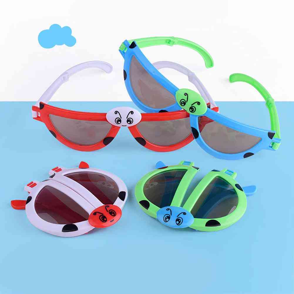 Foldable Kids Cartoon Sun Glasses  (random Color)