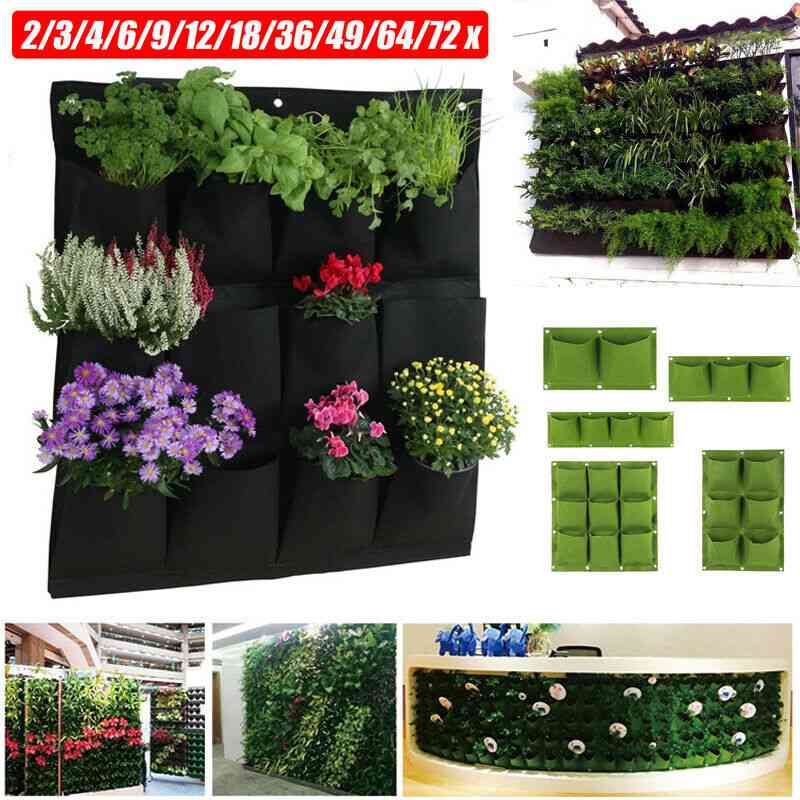 Záhradný záves na stenu, pestovanie na pestovanie, vertikálny kvetináč na zeleninu, vrecko do vrecka