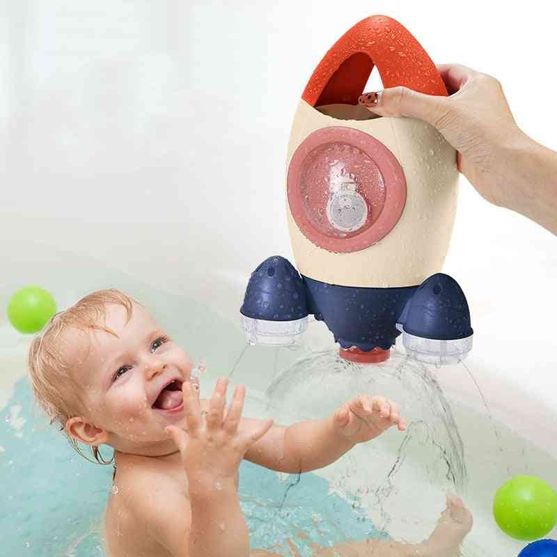 Jet d'eau de rotation - douche de bain de fusée, jouet de jeu